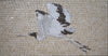 Héron blanc - Art de la mosaïque