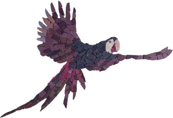 Flying Parrot Geometric - Mosaic Backsplash Wall Art - Mesh Backing
