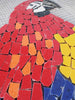 Dos loros coloridos - Arte de pared de mosaico