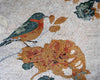 Vogel auf Blume - Mosaikgrafik