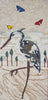 Garza y ​​mariposas - Arte de pared de mosaico