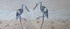 Herons on the Beach - Marble Mosaic Design