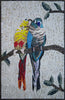 Papagaios Apaixonados - Arte em Mosaico