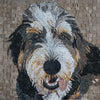 Fröhlicher Hund - handgeschnittenes Mosaik