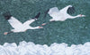 Flying Herons - Bird Mosaic Art
