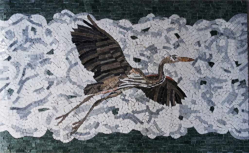 Oiseau volant majestueux - Belle mosaïque