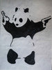 Panda perigoso - arte de parede em mosaico