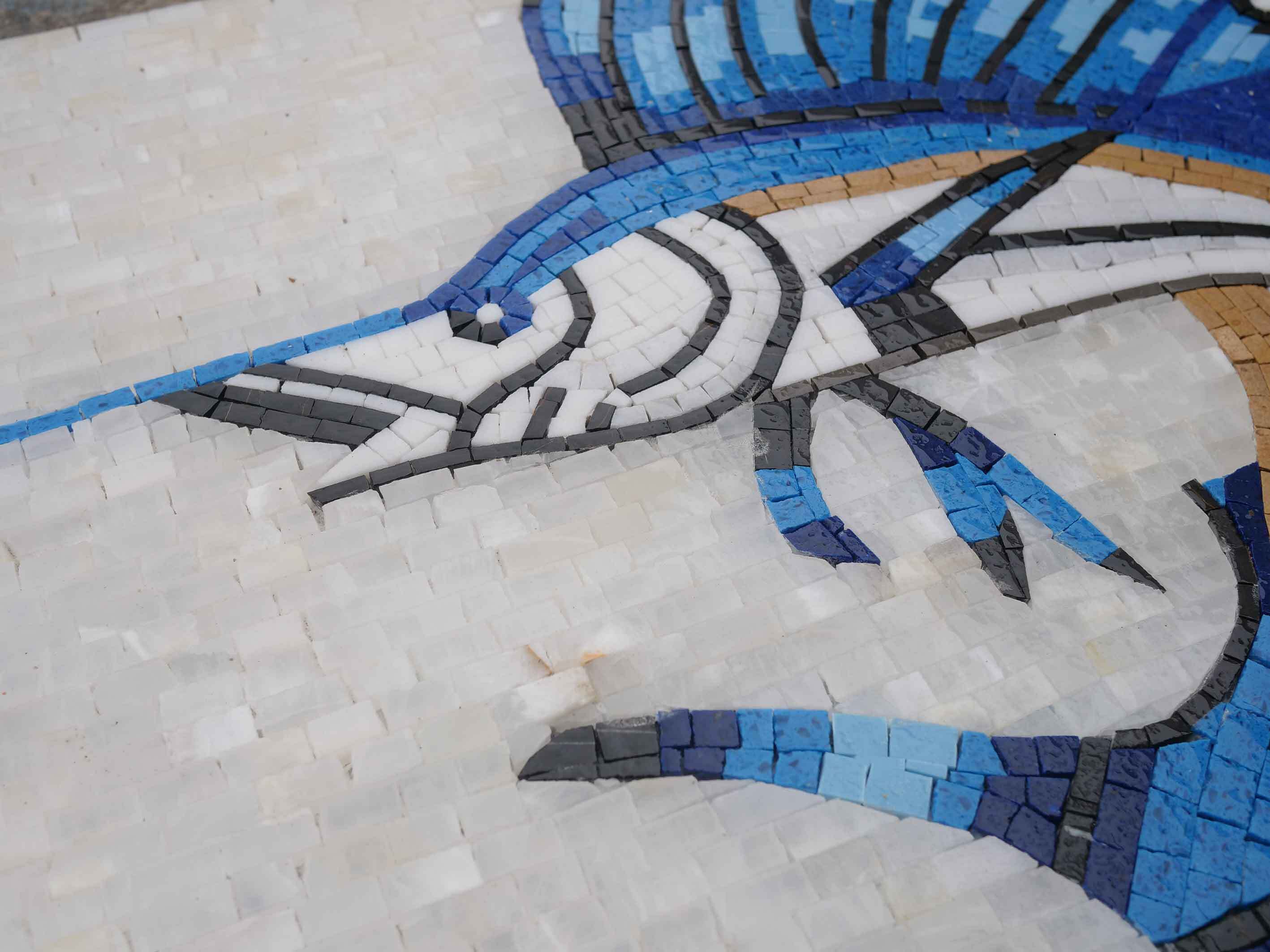 Nautical Mosaic Tile - SwordFish | Marine Life&amp;Nautical | Mozaico