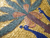 Arte de mosaico de aves - pavos reales bajo la palmera