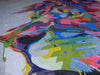 Regenbogen-Löwe-Mosaik-Wandkunst