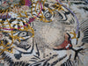 Mosaik-Medaillon-Kunst – Luxus-Tiger