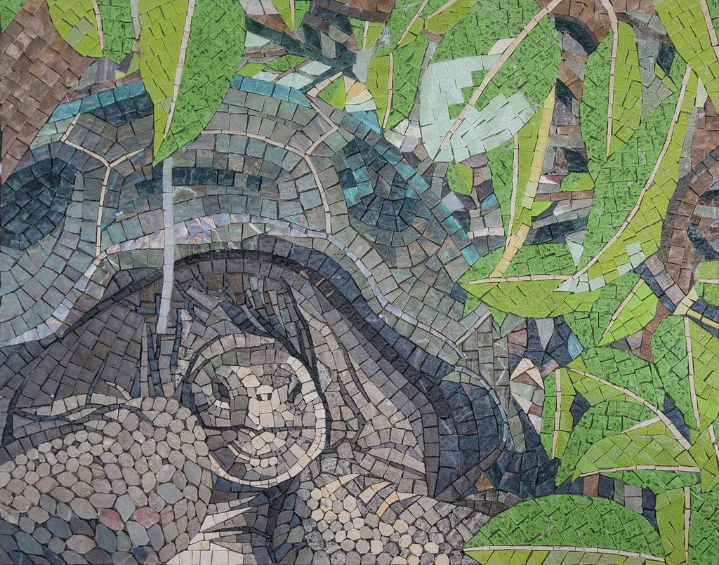 Arte em mosaico de aventura de tartaruga
