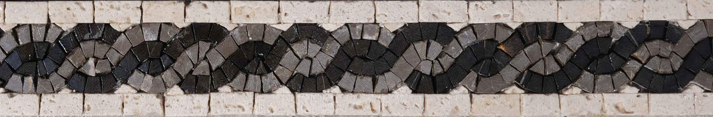 Borde de mosaico geométrico - La cuerda IV