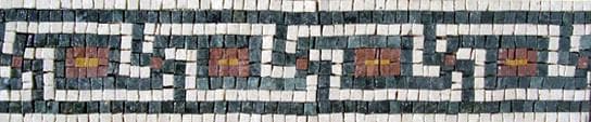Líneas torcidas - Borde de mosaico geométrico