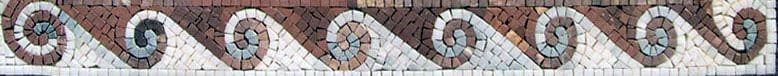 Diseño de borde de mosaico de ondas egipcias