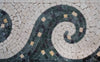 Design de mosaico de borda de onda sardenta