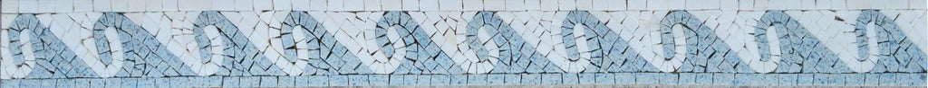 Diseño de mosaico de borde de onda jónica