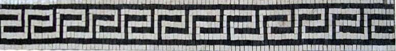 Meandros - borde de mosaico de llaves griegas