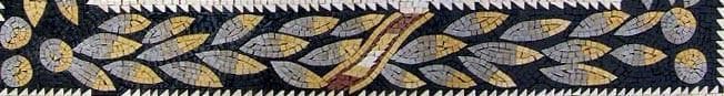Folhas Sussurrantes - Borda de Arte em Mosaico
