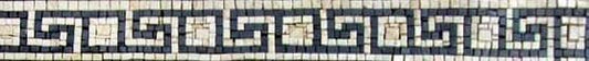 Black and White Greek Keys Mosaic Border