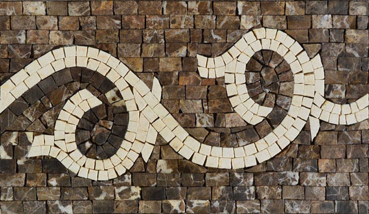 Persian Curves Border Mosaic Art