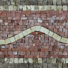 Botanical Waves Mosaic Art Border - Mesh Backing