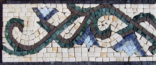 Intertwined Flower Mosaic Border
