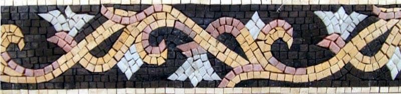 Scoppio floreale - bordo di arte del mosaico