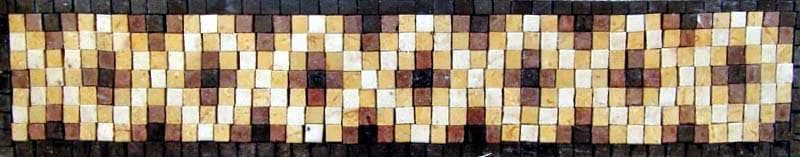 Pixelated Crosses Mosaic Border