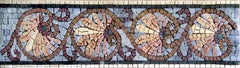 Floral Frieze - Marble Mosaic Border Indigenous - Mesh Backing