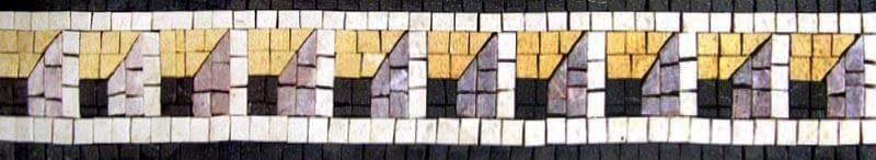 Cubic Illusion Border Mosaic Artwork