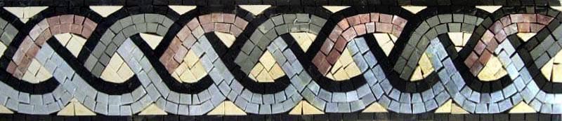 Cordas emaranhadas - arte em mosaico de borda