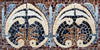 Arte em mosaico de borda caleidoscópica