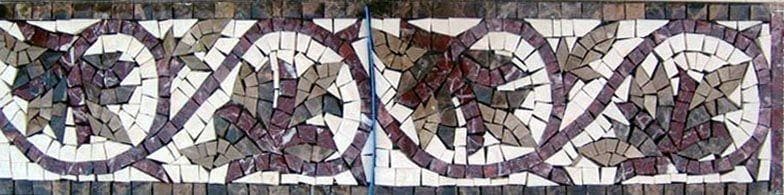 Hojas oscuras - Arte del mosaico de la frontera