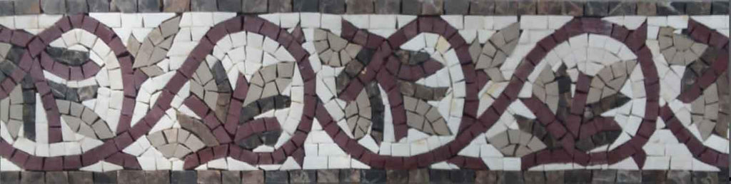 Feuilles sombres - Border Mosaic Art