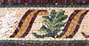 diseño de mosaico de borde de hojas de pino
