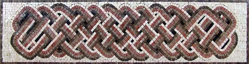 Fronteira de mosaico de corda celta emaranhada