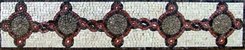 Disegno del mosaico del bordo della catena celtica