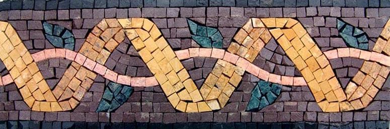 Borda de mosaico de ilusão botânica