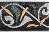 Borda de mosaico floral de lírio escuro