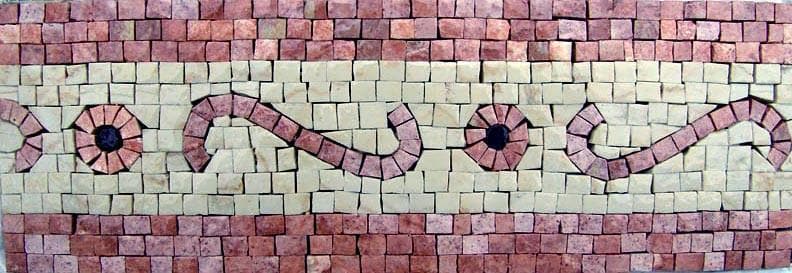 Pequenos redemoinhos - Design de mosaico de borda