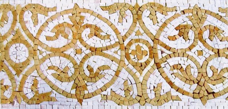 Borde de mosaico de ornamento real