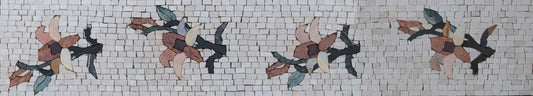 Floral Patches Border Mosaic Artwork