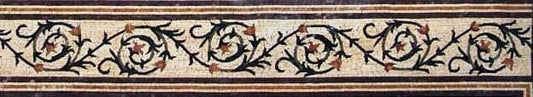Intricate Branches Mosaic Border