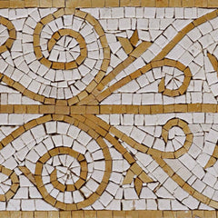 Abstract Artist - Marble Mosaic Geo Border - Mesh Backing