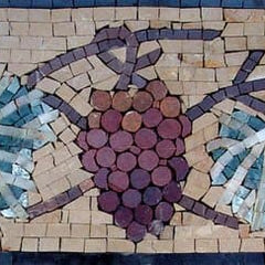 Classic Grape Vine - Mosaic Wall Decor Border - Mesh Backing