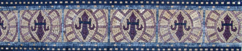 Salerno Blue Celtic Mosaic Border