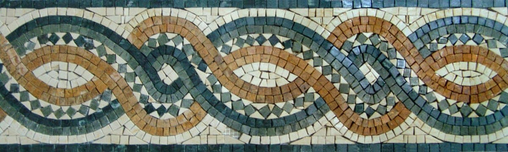 Bordure de corde celtique en mosaïque