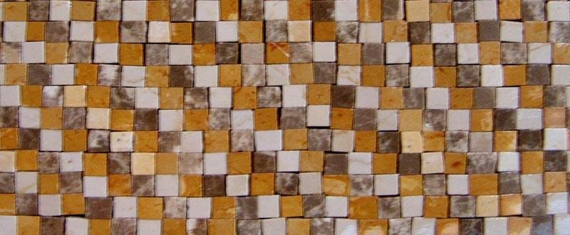 Arte em mosaico de borda quadriculada