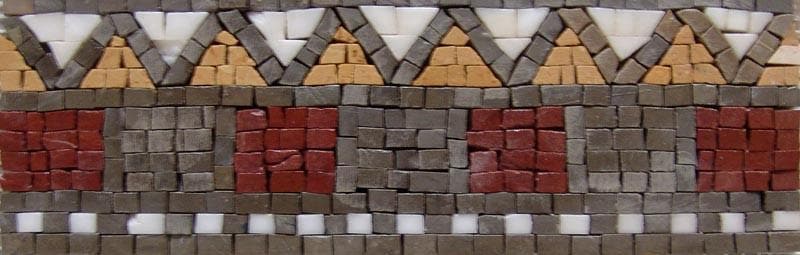 Ladrillos - Obra de arte de mosaico de borde